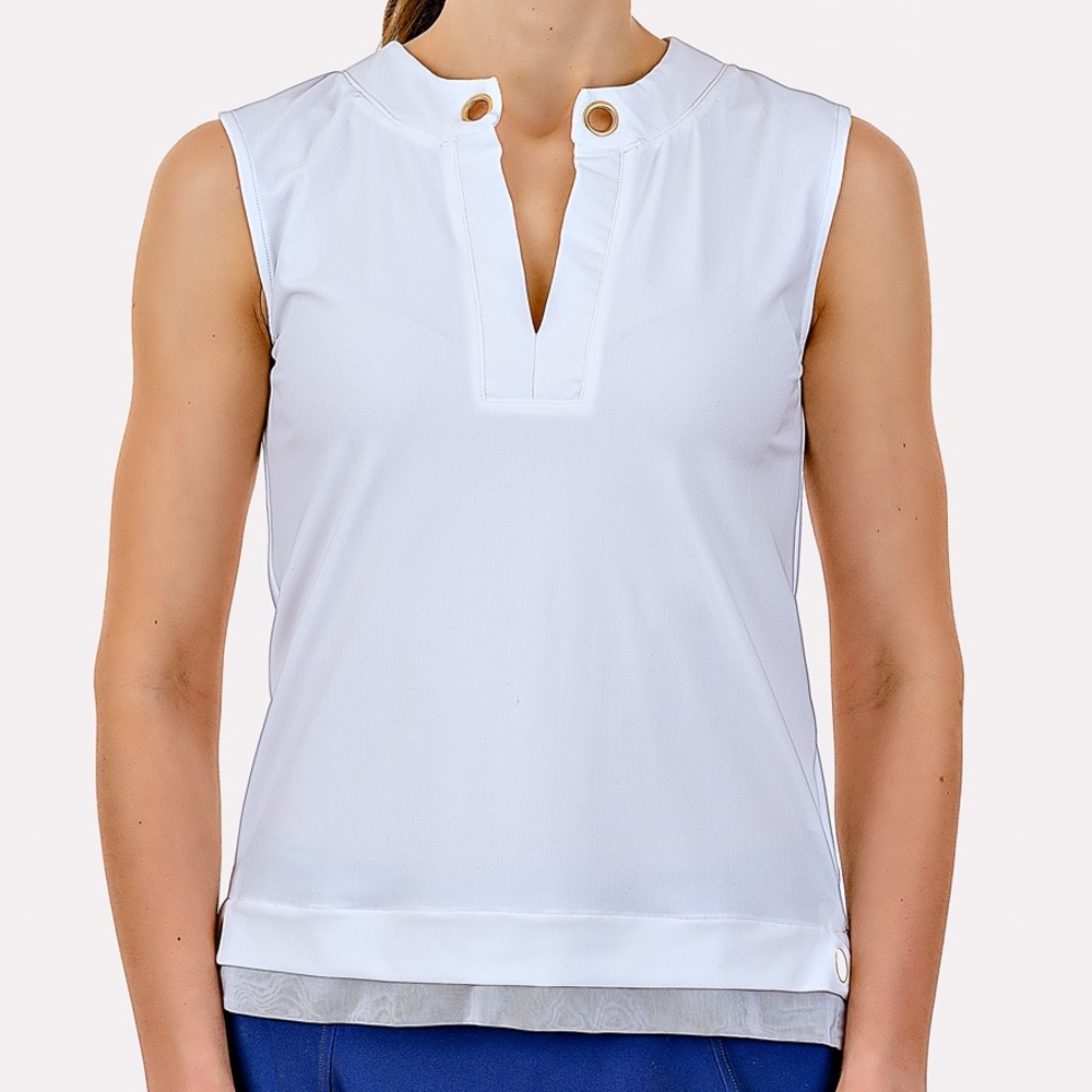CENTRE COURT ACTIVEWEAR DEMARIO TOP (WHITE)